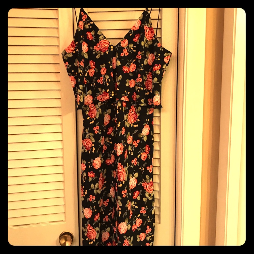 Spaghetti strap floral dress
